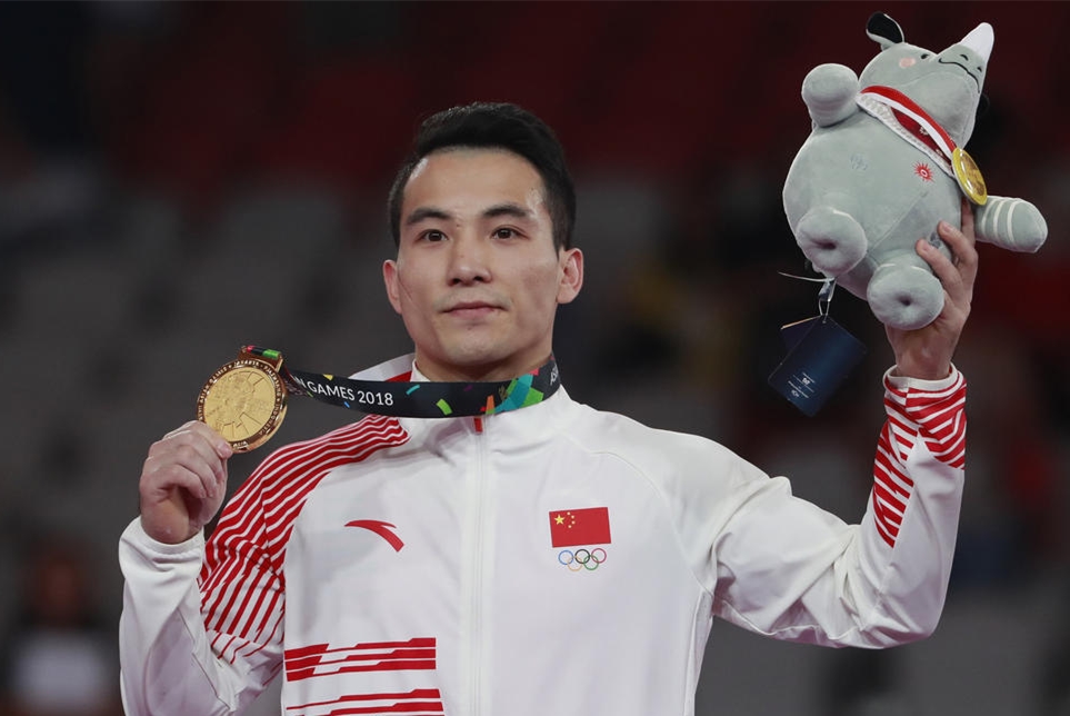 亚运男子体操吊环 邓书弟夺冠中国实现五连冠