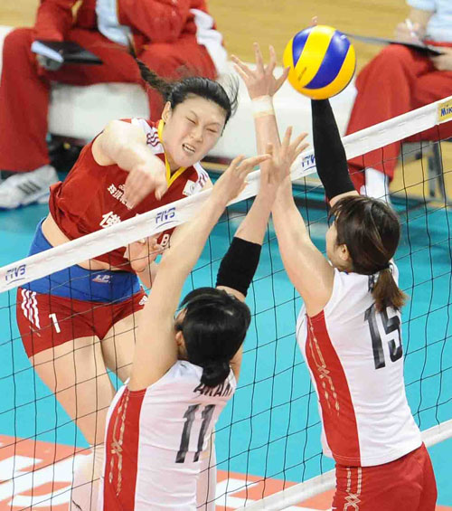 女排热身赛中国30日本加局惜败组图