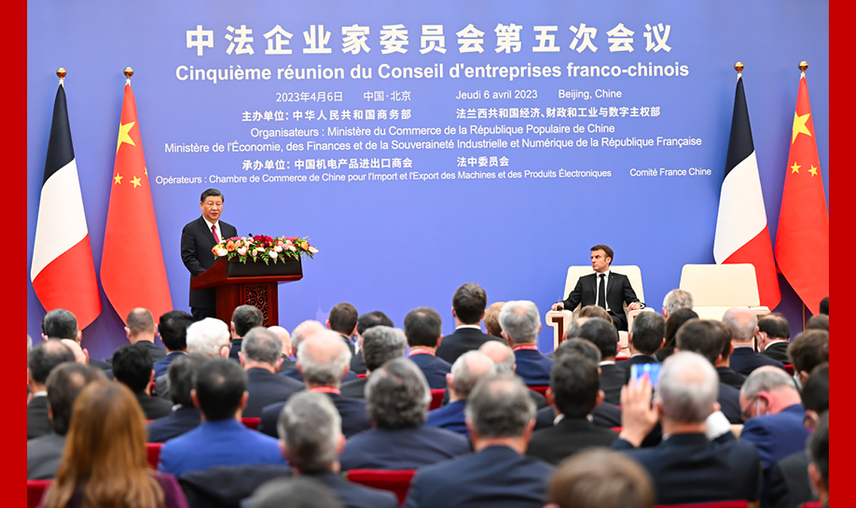（会议）习近平出席中法企业家委员会第五次会议闭幕式并致辞